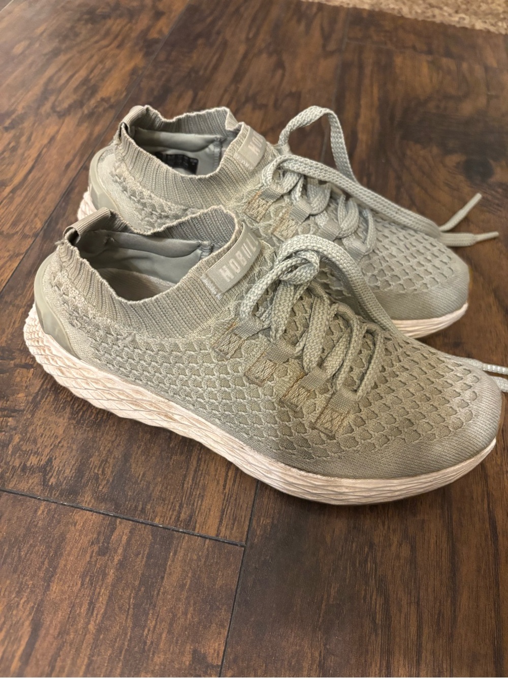 NOBULL Knit Trainer Sneakers in Sage Green